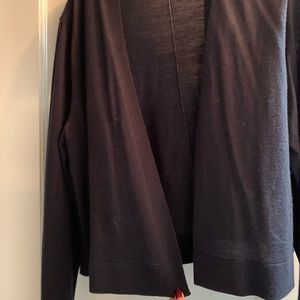Blk Banana Republic XL waist length open front cardigan
